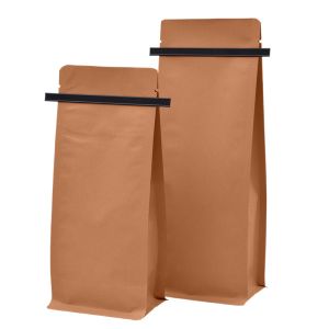 Food Grade Coffee Packaging Pouch Kraft Paper Pouch With Valve