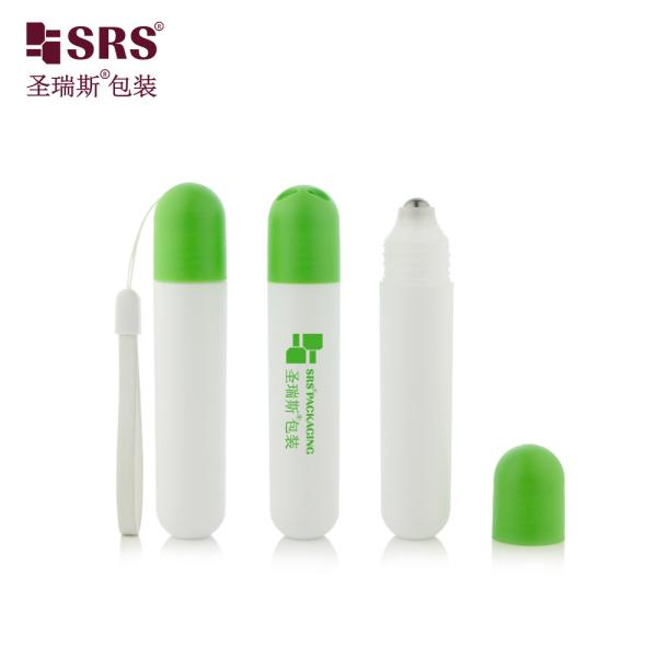 RPPG 25ml Pill Shape Empty PCR Plastic Roll-On Deodorant Gel Antiperspirant Anti-Itch Liquid Bottle Packaging With Bag Lanyard