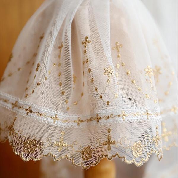 2020 new design flower border trim for garment accessories dress trimming polyester white lace trim