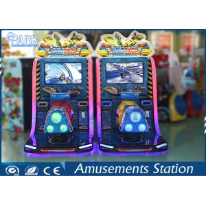 HD Display Boat Racing Games / Arcade Racing Simulator Leather Vibration Seats