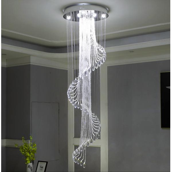 Buy Crystal Room Lights Spiral K9 Crystal Staircase European Chandelier(WH-NC-21) at wholesale prices