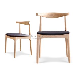 Modern Ash Wood Nordic Design Leather European Dining Chair
