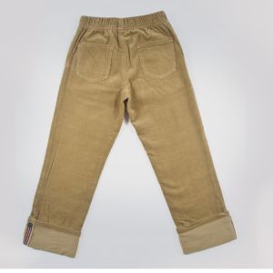 100% Cotton Childrens Clothes , Brown / Black Adjustable Waist