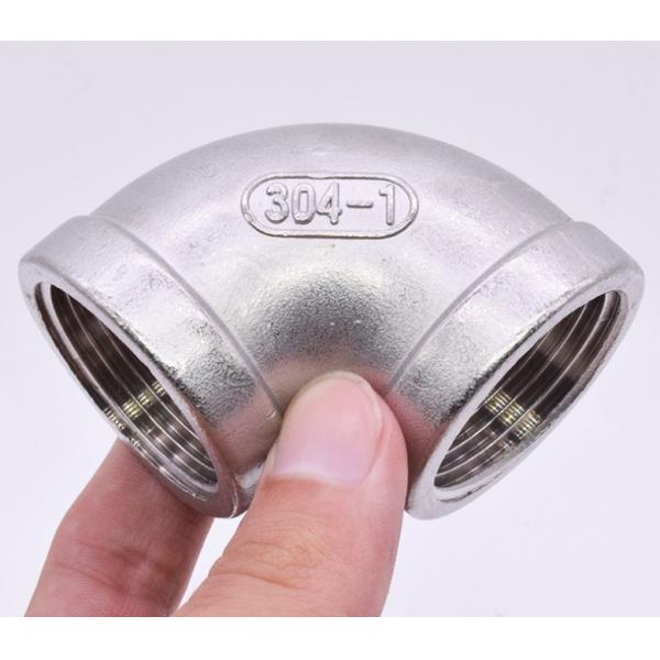 Stainless Steel 304/316 90 Degree Elbow Class 150 Polishing Female to Female PT RP BSPT NPT Threaded Pipe Fitting for Marine