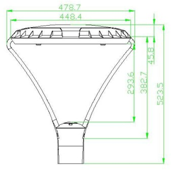 5000k Aluminium Material Led Garden Light Fixtures 60 Watt For Landscape Gardens Outdoor Lighting