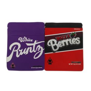 Custom printed zipper cannabis packaging recyclable cookies packaging bag/Smell