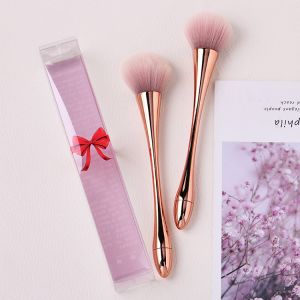 Rose Gold Plated Handle Cosmetic Makeup Brush Set Beautiful Novel Boat Shape