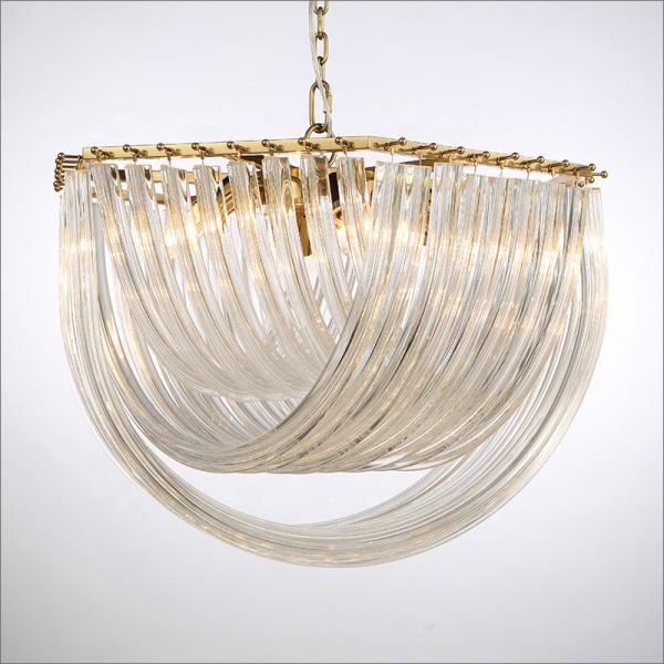 LED Luxury Round Crystal Chandelier Modern Crystal Chandelier Fixture Empire