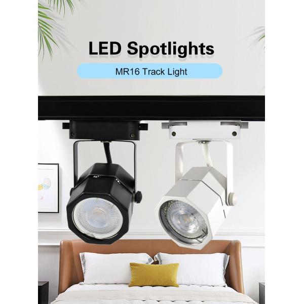 Exhibition Hall Clothing Store Track Light Housing Customized Hexagonal Gu10 / Mr16