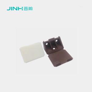 China JH-17006 12x12mm Flip-Top Plastic Corner Brace, PE Material Injection Molded for Hidden Installation, 3-Hole Design for Cabinet/Wardrobe Panel Furniture Connectors on sale