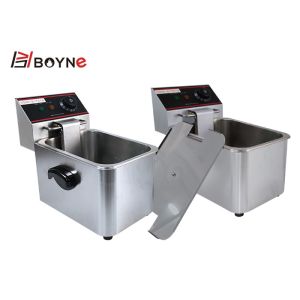 China 2.86kw Commercial Kitchen Cooking Equipment 4 Liter Single Tank Fryer on sale