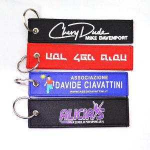 Quality Quick Sampling Shrink Proof Woven Key Chain Polyester for sale