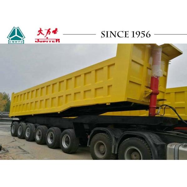 Buy Durable 80 Tons Heavy Duty Tipper Trailer For Bauxite Ore Transport In Ghana at wholesale prices
