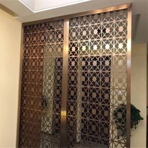 China Customized decorative panel in metal stainless steel screen partition for interior divider on sale