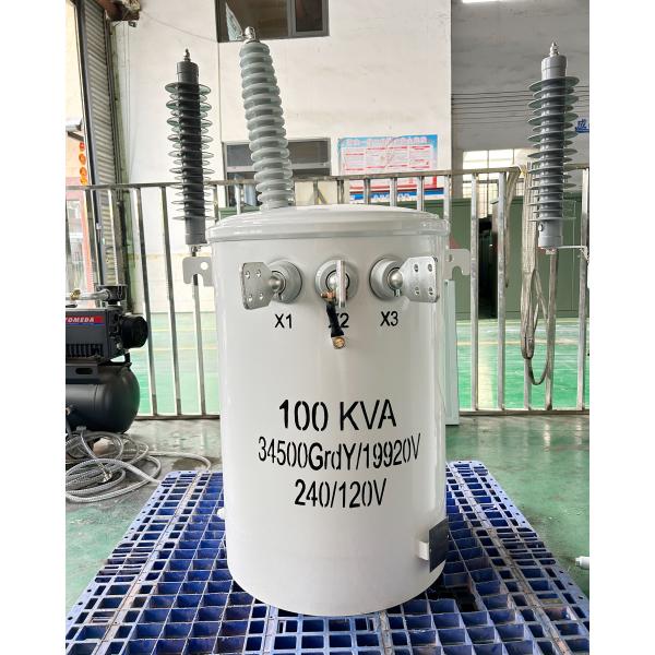 Pole Mounted Transformer Overhead Distribution Oil immersed Single Phase 100KVA 34500V Manufacturer