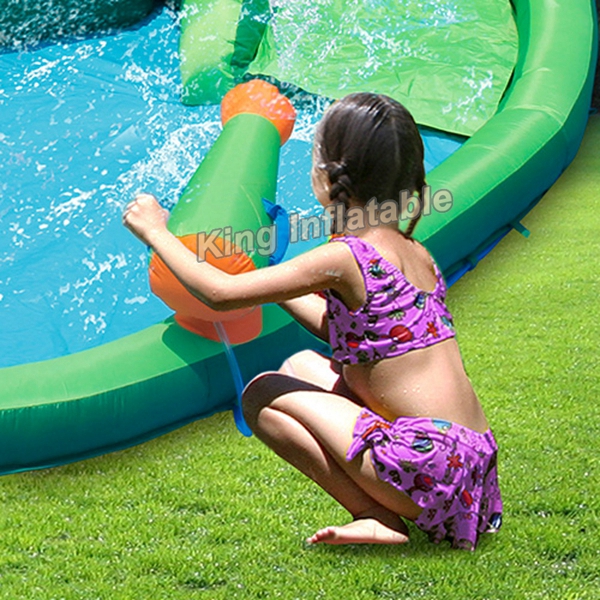 Tropical Play Center Jump Castle / Inflatable Water Slide For Kids In Summer