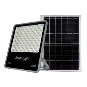 300W Solar Flood Light With Dual Motion Sensor And 15m Range For Outdoor Lighting