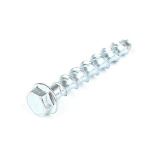HEX Flange Concrete Screw Anchors Bolt Carbon Steel White Zinc Plated for Heavy