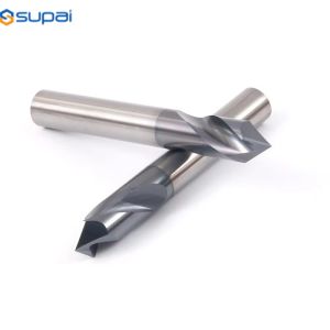 2/3/4 Flute Carbide Spot Chamfer End Mill For Aluminum Steel 30/45/60/90/120