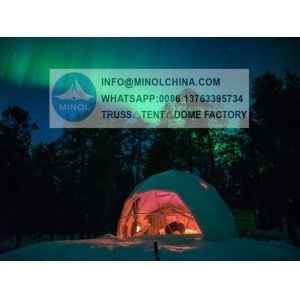 850gsm White PVC Glamping Dome Tent UV Resistance Heat Proof