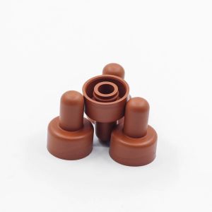 Brown Rubber Silicone Stopper 70 Shore 80 Shore Rubber Plug Laboratory