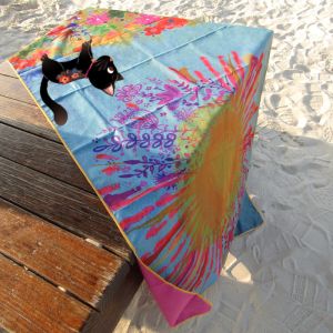 Custom Print Microfibre Suede Towel Sand free Beach Towel Quick Dry With Bag