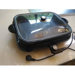 Quality Casting Iron Black Color Commercial Barbecue Grills Fish Grilling Transparent Glass Cover Portable Size for sale