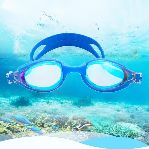 Dark Blue Personalized UV Protection Swimming Goggles Antifog Male Swimming Goggles