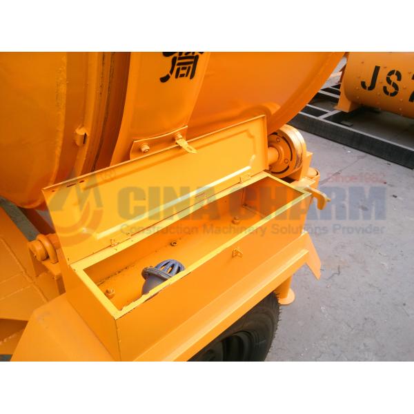 Horizontal Drum Mixer Machine , JZC 350 Portable Electric Concrete Mixer