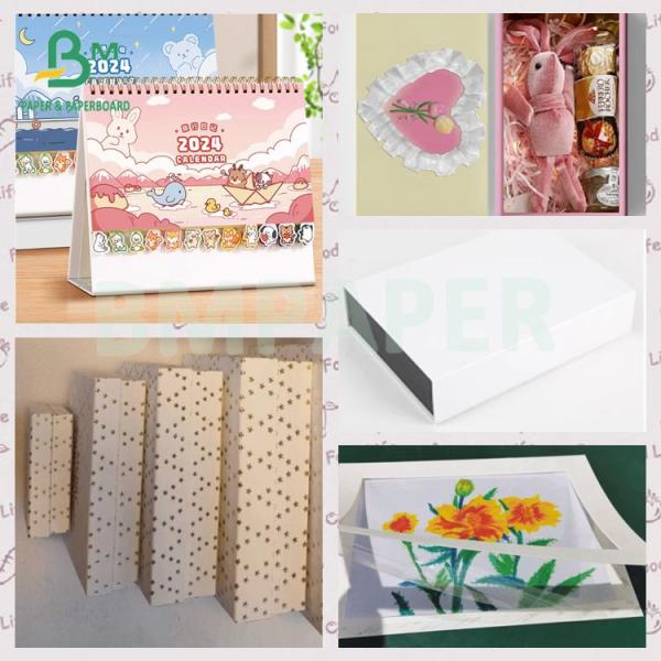 Premium Gift Box 2mm Smooth Bleached Wood Cellulose White Board