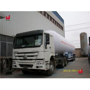 LPG Truck Semi Trailers 42m3 3 Axle Propane Tank Trailer