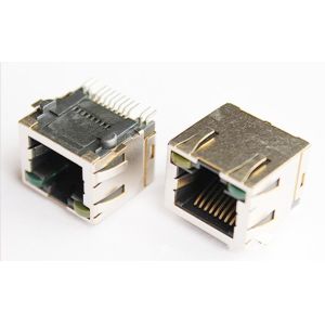 RJ45 Modular Jack,Shielded, THT,Reflow Soldering, LED