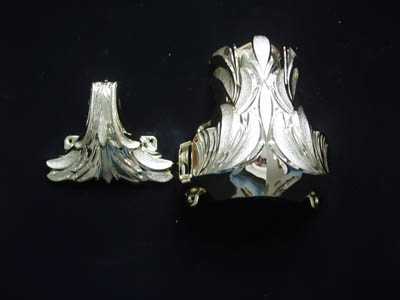 ABS Plastic Coffins And Caskets Accessories , Coffin Ornaments Corner Beautiful Pattern