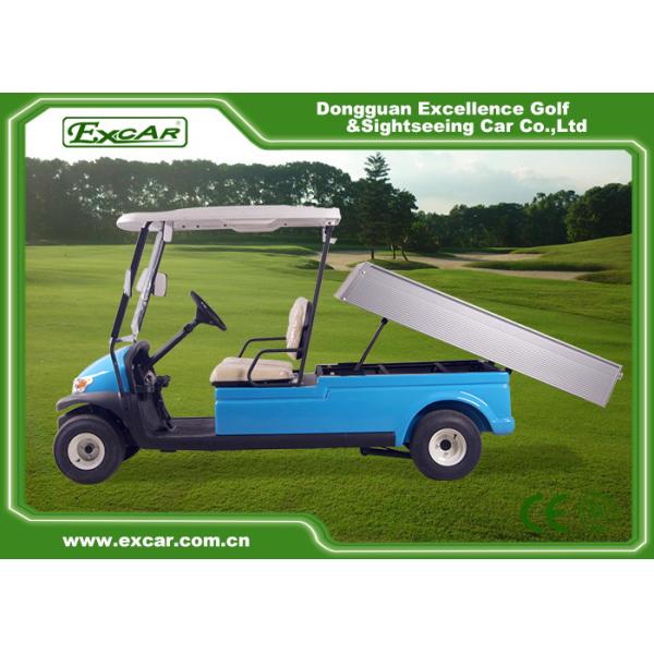 New Energy 2 Seater 4 Wheel Electric Golf Car Steel Chassis With Cargo