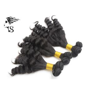 Black Brazilian Virgin Human Hair Aunty Funmi Weft Hair Extensions Soft Smooth