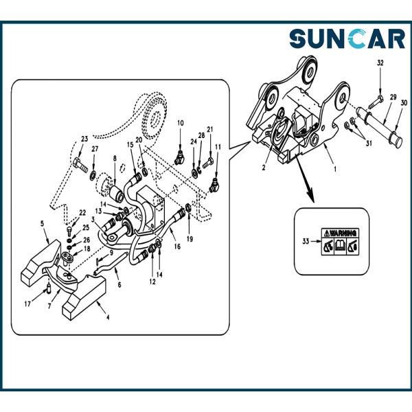 SUNCARVO.L.VO VOE 14510910 VOE14510910 Cylinder Seal Kit For Ecavator EC140 Repair Kit