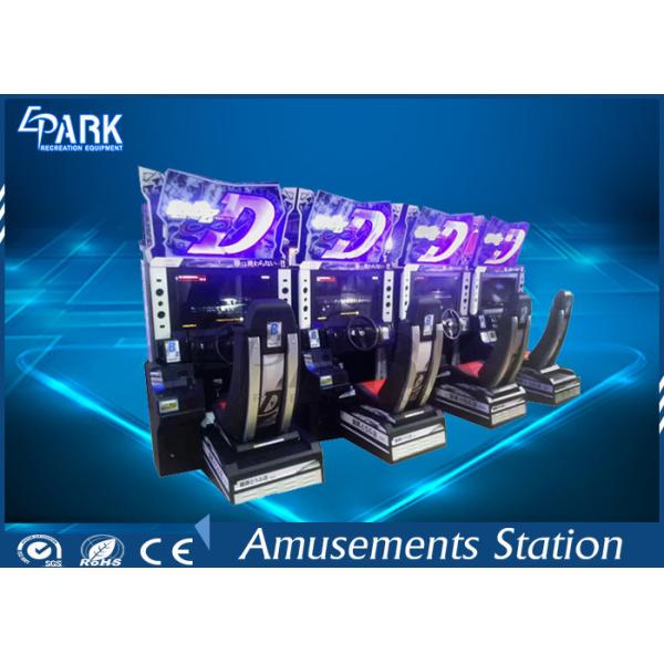 Buy 3D LCD Screen Racing Game Machine Coin Operated Dynamic Steering Wheel at wholesale prices