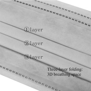 White Nonwoven Disposable 3 Ply Face Mask For Cleanroom