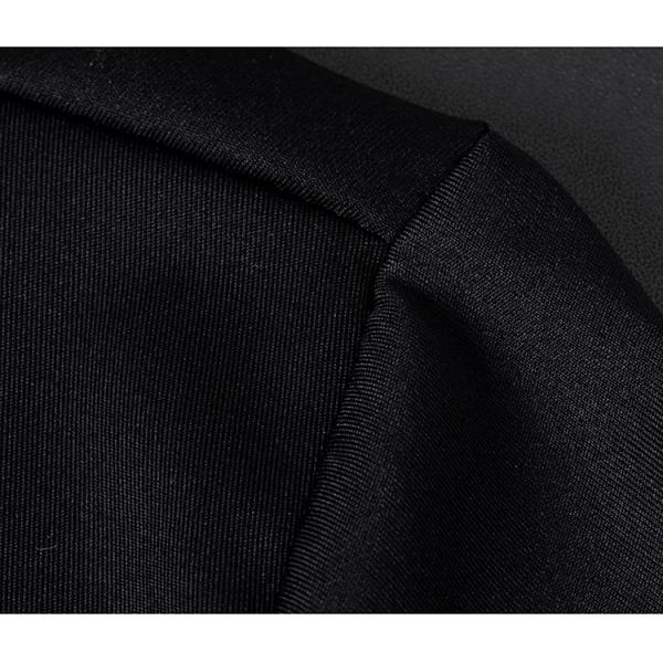 Striped Polyester/Cotton Casual Black Shirt for Men Slim Fit Long Sleeve Shirts