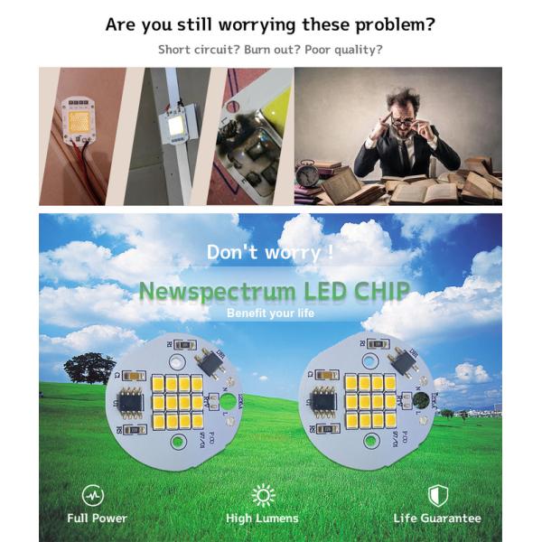 35mm Round 50w SMD LED Chip 3000K For GU10 Downlight Spotlight
