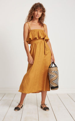 Boho Clothing Women Adjustable Straps Maxi Linen Dress