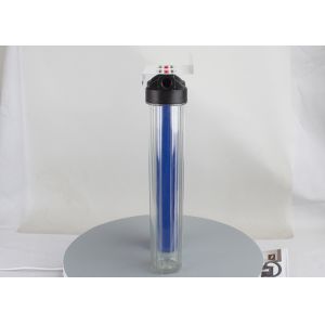 20'' slim twin sump blue water filter housings with 1 inch in/out port