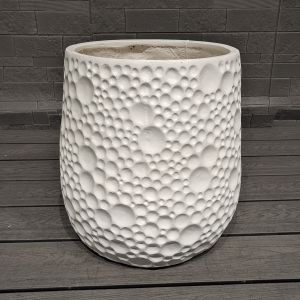 Pebble Shaped Protrusion Pattern White Clean Cylindrical Shape Fiber Clay