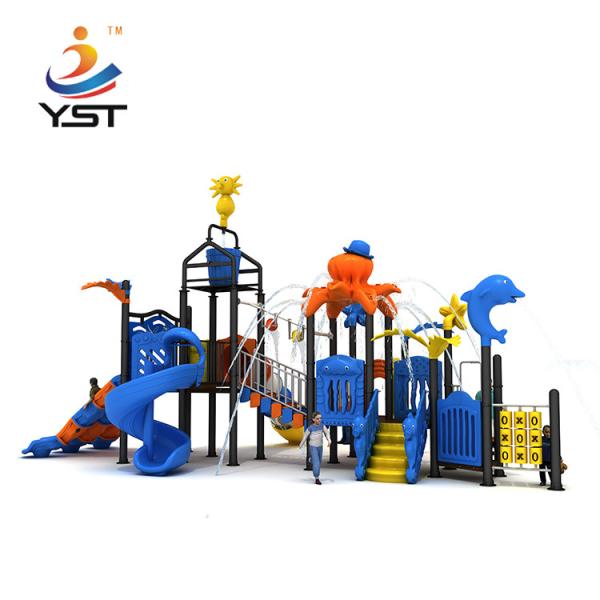 High quality children outdoor playground plastic combined slides