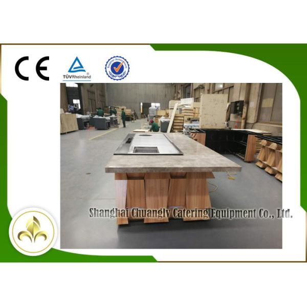 Multi Function Teppanyaki Grill Table Stainless Steel Electromagneitc Soup Stove Barbecue