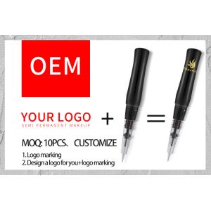 Black Wireless Digital Semi Permanent Makeup Machine Kit Tattoo Gun