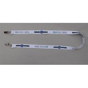Two Ends Open Lanyards, Open Double-Ended full color lanyard with rivet seal