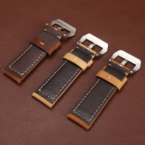 Abrasive leather watch belt watch fashion bracelet belt wrist light brown