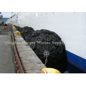 Anti - Aging Natural Rubber Floating Marine Rubber Fender With Chain Net