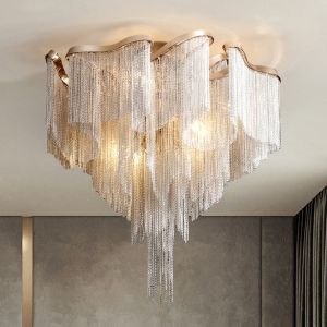 Traditionally chandelier Living room Bedroom modern Ceiling Light Fixture tassel